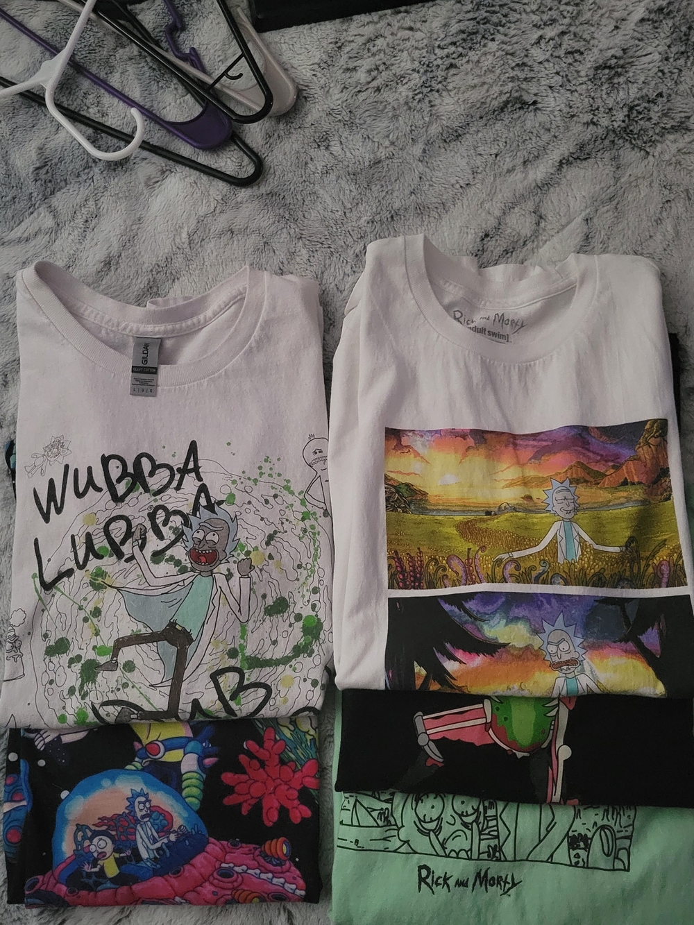 Rick and Morty Graphic Tee Bundle - White, Black, Green